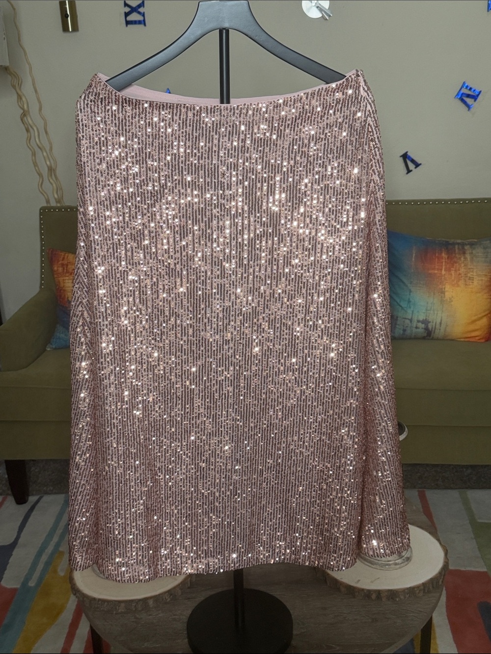 Rose Gold/Pink Sequined Skirt